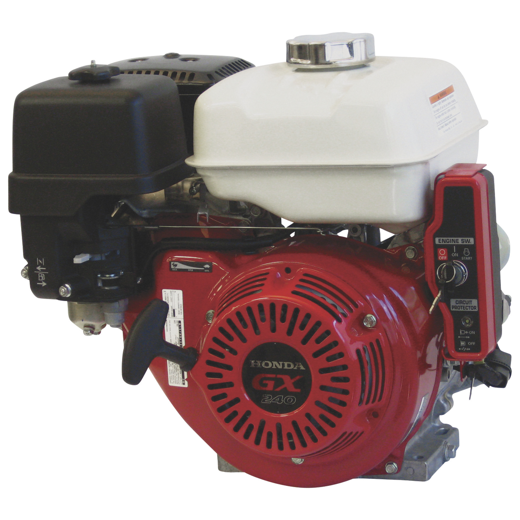 Honda Engines, HONDA 270CC OHV ELEC START, Engine Displacement 270 cc, Engine Type GX Series OHV Commercial-duty, Shaft Diameter 1 in, Model# GX240UT2XQAE2